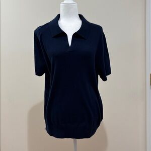 J. Crew Mens Cashmere Short-sleeve Johnny Collar Sweater Polo